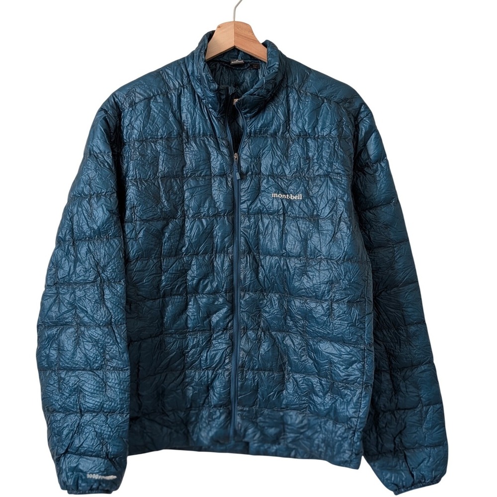 Montbell Plasma 1000 Goose Down Jacket Mens M Teal Ultralight Puffer 2301460